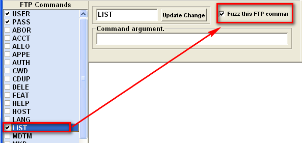 这回要选中Fuzz this FTP command