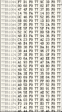 内存0x77e61044的内容